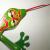 Giant colorful Gecko befriends guests