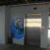 The elevator to the B203 condo