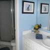 The guest bath and shower